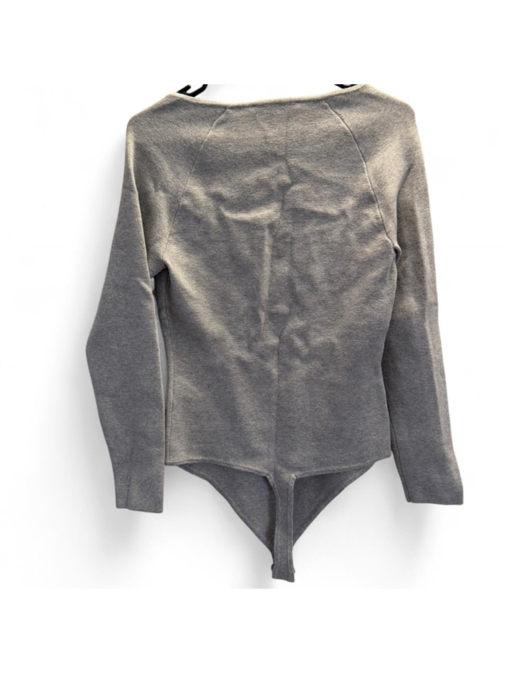 NWT Abercrombie & Fitch grey long sleeve bodysuit with cut out detail - Picture 2 of 5